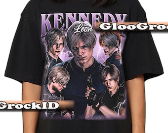 Leon S. Kennedy Resident Evil Video Game Graphic Tee – Raccoon City Police Shirt – Survival Horror Merch – Gift for Gamer Fan Undead Fighter