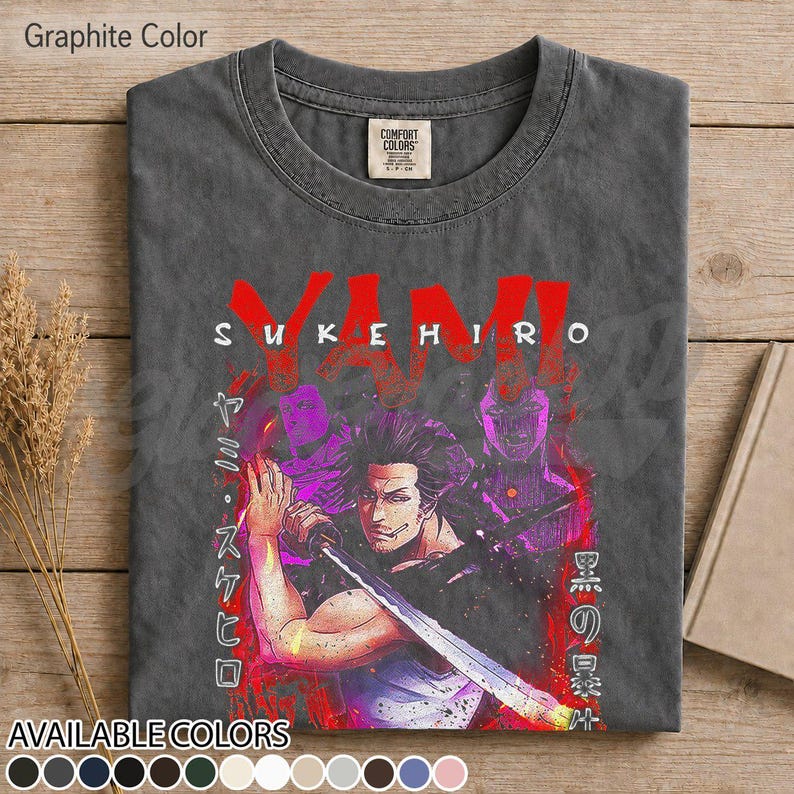 Yami Sukehiro-tröja, Black Clover Captain-tröja, Magic Knight Squad-tröja, anime-manga-gåva, unisex otaku-kläder för merchandise Graphite