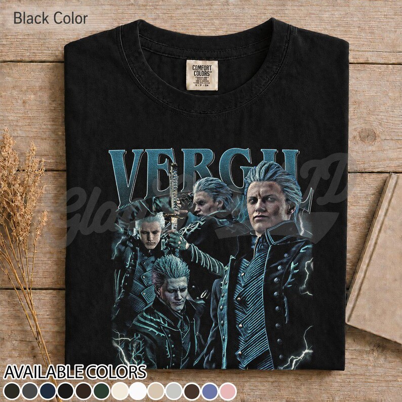 Vergil Devil May Cry Video Game Graphic Tee – Son of Sparda Gamer Shirt ...