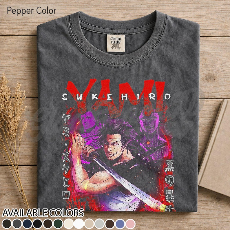 Yami Sukehiro-tröja, Black Clover Captain-tröja, Magic Knight Squad-tröja, anime-manga-gåva, unisex otaku-kläder för merchandise Pepper
