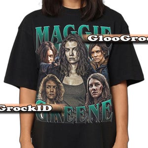 Camiseta de Maggie Greene de The Walking Dead Survivor, camiseta de Lauren Cohan de Zombie Apocalypse, artículos de AMC Horror TV, regalo para fans, regalo de supervivencia valiente FD