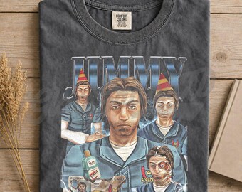 Jimmy Mouthwashing videogame Graphic T-shirt – grappig absurd gamingshirt – merchandise van indiegamepersonages – cadeau voor gamerfan Ironic FD