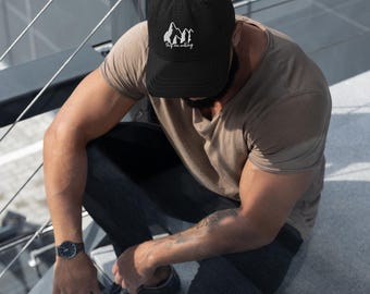 The mountains are calling and I must go Distressed Ballcap