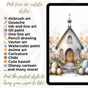 Midjourney style for Easter illustration oil paint prompt vector prompt watercolor prompt chibi prompt anime prompt cute kawaii prompt Disney prompt