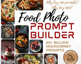 Food photo prompt builder Midjourney prompt Food photography prompt Midjourney v6 Food blog image Restaurant food stock photo prompt Grocery