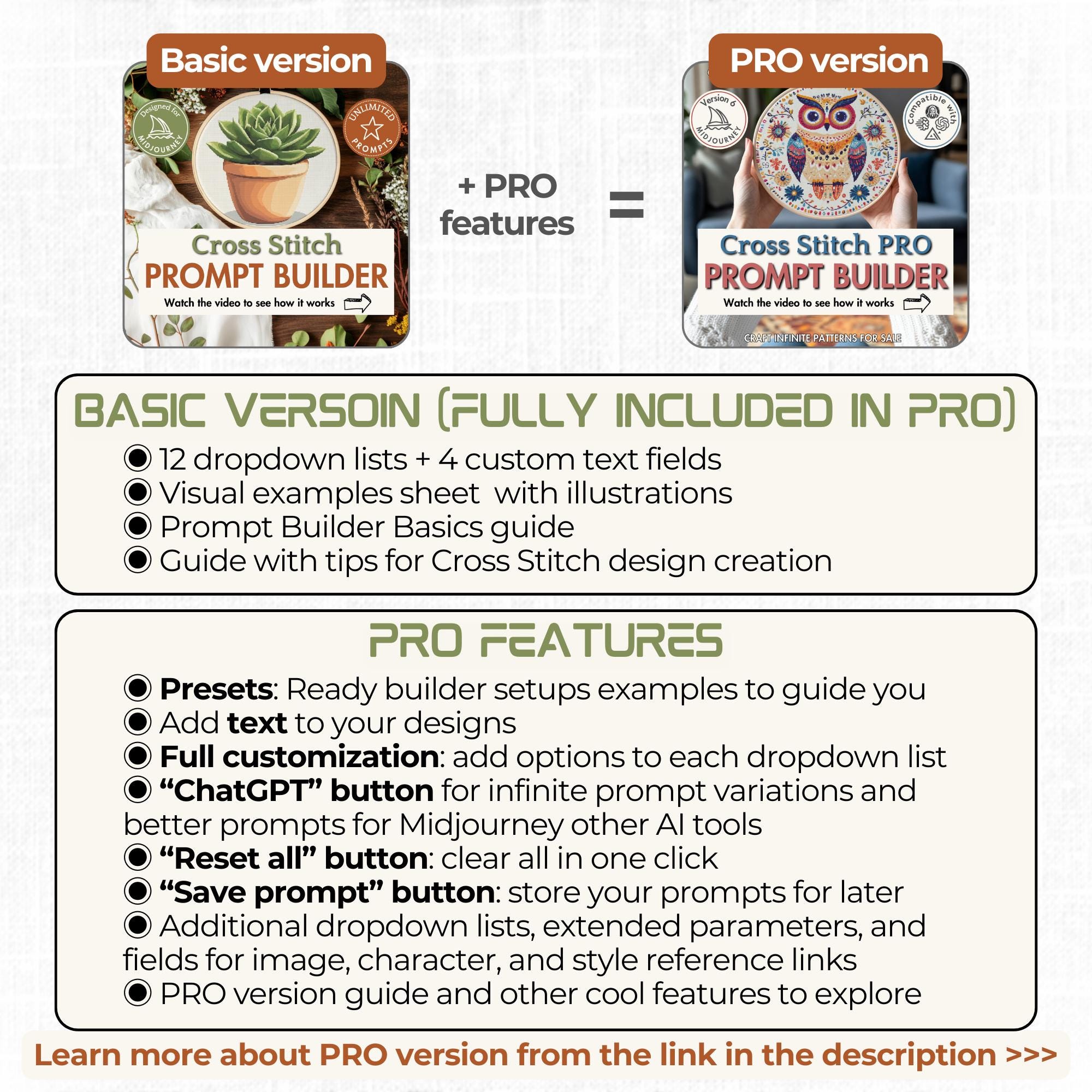 Cross Stitch Pattern Prompt Builder Midjourney Prompt Tool Stitching ...