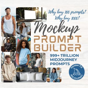Mockup prompt builder Midjourney prompt template ai prompt product display mockup wall art mockup tshirt mockup sweatshirt mockup tool
