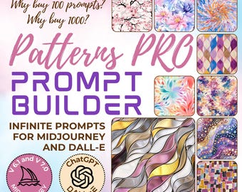 Pattern Prompt Builder PRO Midjourney prompt guide create seamless floral design abstract illustration Ideogram Leonardo ChatGPT integration