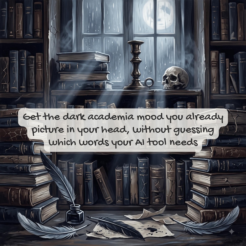 Academia Prompt Builder - Dark Academia, Light Academia, Coquette, Gothic Vintage AI Art Prompt Tool for Midjourney, ChatGPT, Nano Banana 画像 3