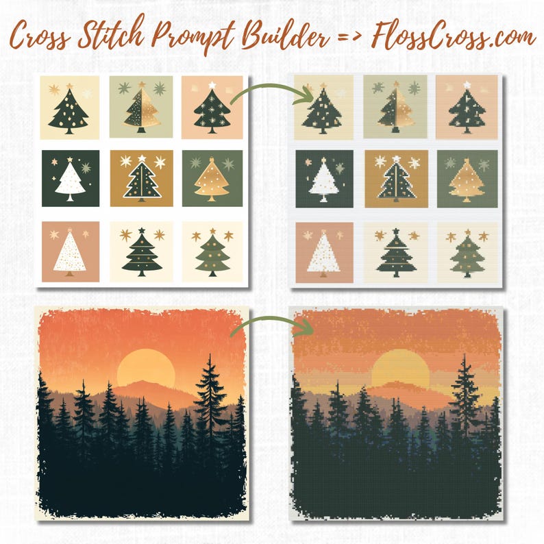 Cross Stitch Pattern Prompt Builder Midjourney Prompt Tool Stitching ...
