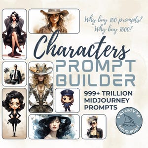 Character prompt builder Midjourney prompt Character sheet prompt Children book Character design prompt Midjourney v7 Cartoon character