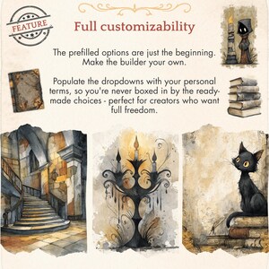 Academia Prompt Builder - Dark Academia, Light Academia, Coquette, Gothic Vintage AI Art Prompt Tool for Midjourney, ChatGPT, Nano Banana 画像 6