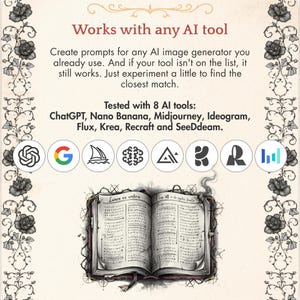 Academia Prompt Builder - Dark Academia, Light Academia, Coquette, Gothic Vintage AI Art Prompt Tool for Midjourney, ChatGPT, Nano Banana 画像 2