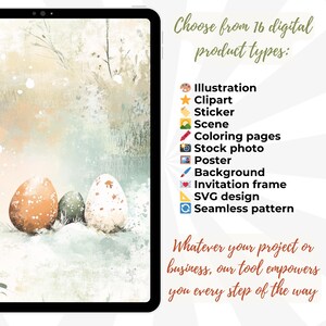 Easter digital product prompt builder clipart prompt sticker prompt coloring page prompt stock photo prompt invitation prompt pattern prompt