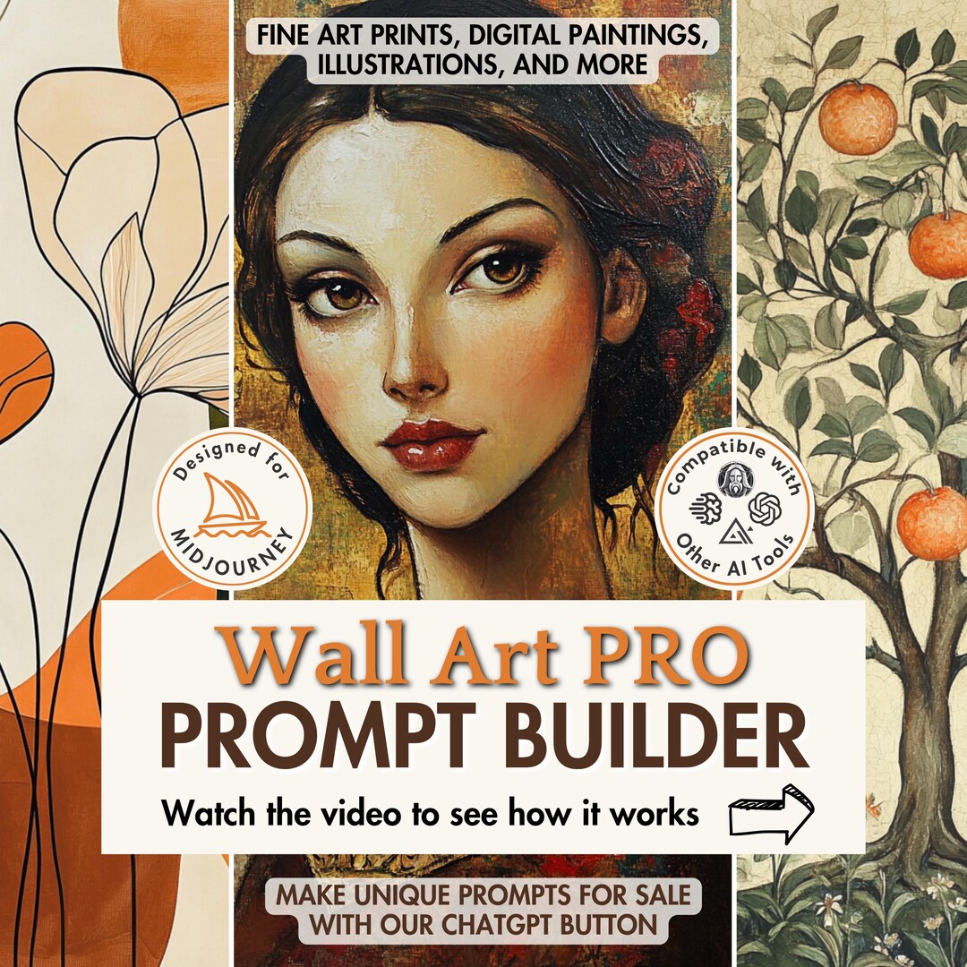 Wall Art Prompt Builder PRO Midjourney Prompt Guide Google Sheets ...