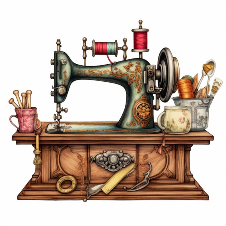 sewing clipart vintage sewing machines 6 png high definition image 1