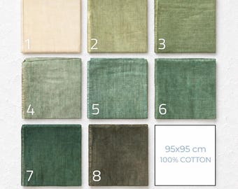 Large bandana, Cotton Hand-Dyed Stonewashed Bandana: Boho headscarf