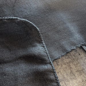 Hand-Dyed Black Cotton Scarf, Sheer Lightweight Bandana Small