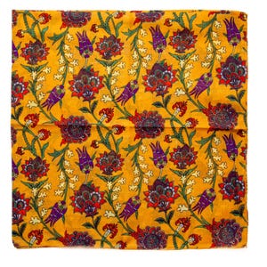 Ottoman Cotton Scarf: Turkish Floral Headscarf, Lightweight Bandana