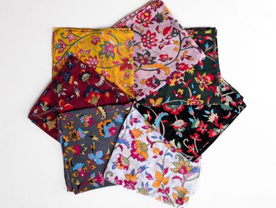 Ottoman Cotton Scarf: Turkish Floral Headscarf, Lightweight Bandana
