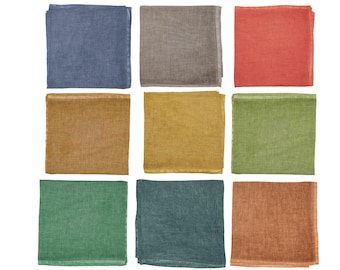 stonewashed Hand-Dyed Bandana / Soft Lightweight Scarf in Various Colours /Handmade 100% Cotton Scarf 96 cm // Boho Minimalist Neck Wrap