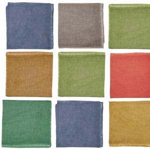 stonewashed Hand-Dyed Bandana / Soft Lightweight Scarf in Various Colours /Handmade 100% Cotton Scarf 96 cm // Boho Minimalist Neck Wrap