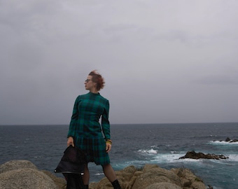 1960s Wool Plaid Dress
