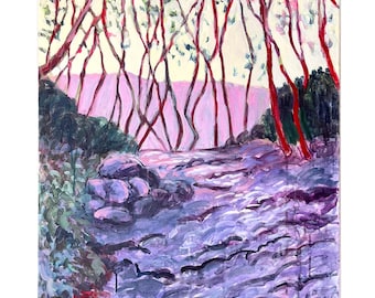 Peinture à l'acrylique originale, "Orée"