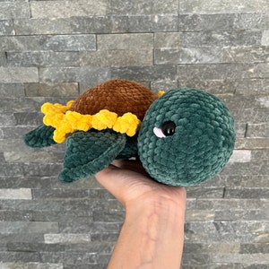 Stuffed turtle. Handmade crochet amigurumi image 2