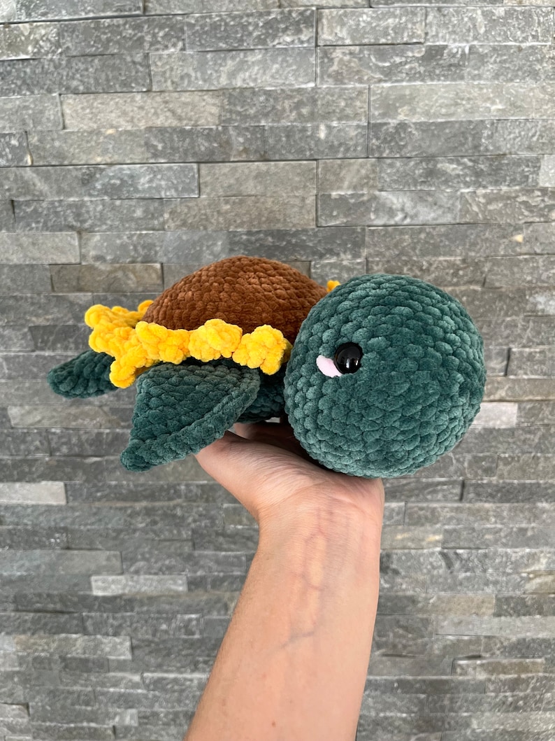 Stuffed turtle. Handmade crochet amigurumi image 2
