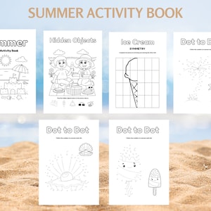 Summer Activity book | 15 summer activity pages | Summer activity book | Summer Kid Activity book