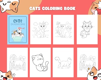 Cat Coloring Pages: Kids & Adults Activity (PDF Download)