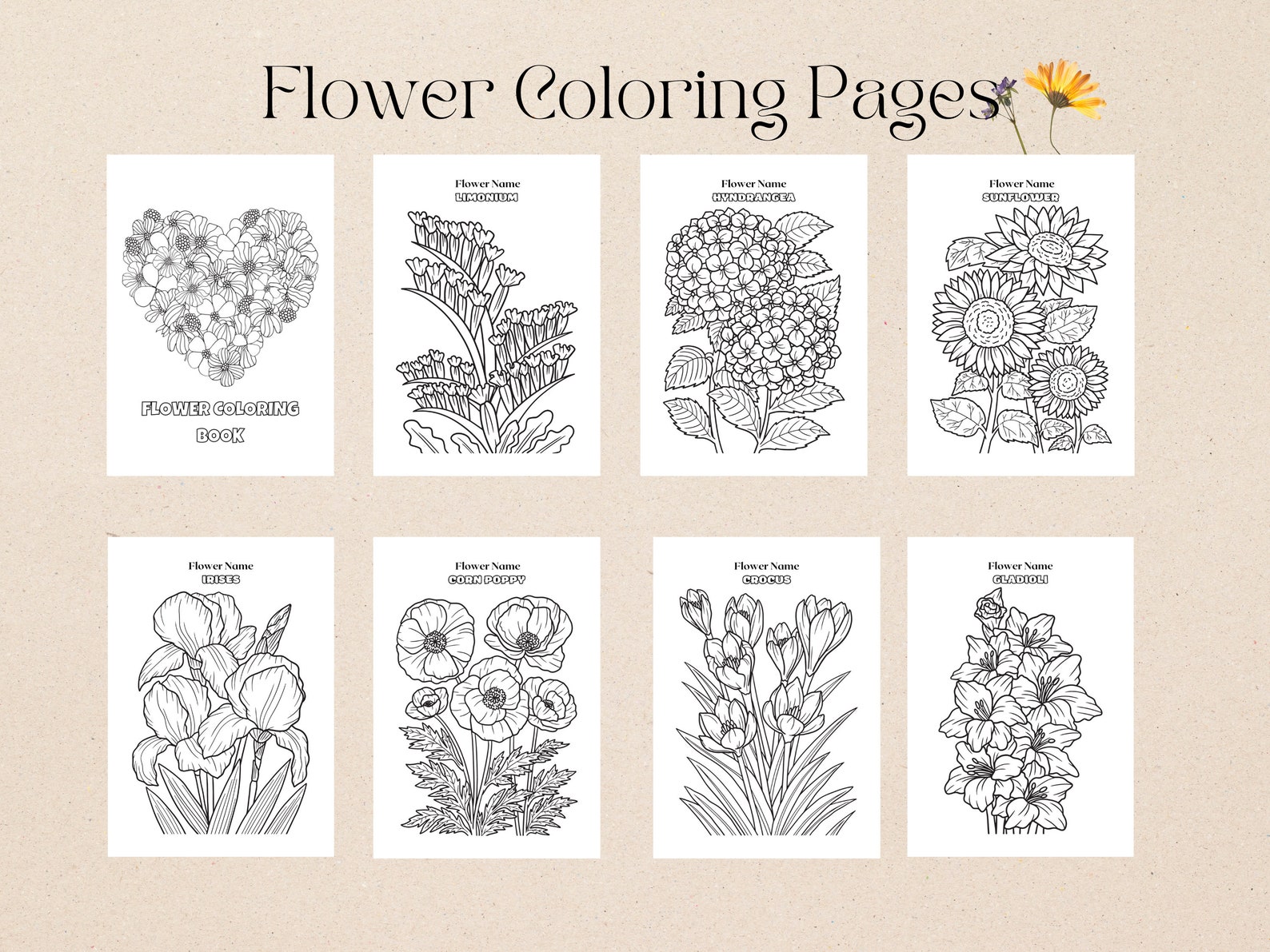 Printable Adult Flower Coloring Pages | Flower Coloring Pages | Floral ...
