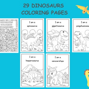 Dinosaurs coloring page | 29 printable dinosaurs coloring | Dinosaurs birthday party activity | Boys birthday party | 2 kid maze game