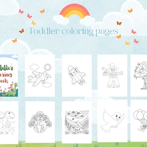 Toddler coloring book | Cute coloring book | Coloring book for toddler | Coloring book template