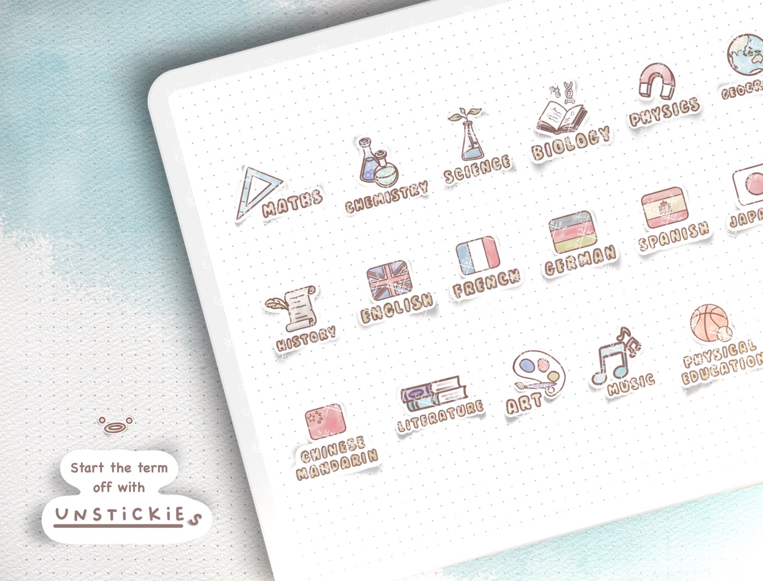 Back to School Digital Stickers | Student Stickers for Goodnotes and ...