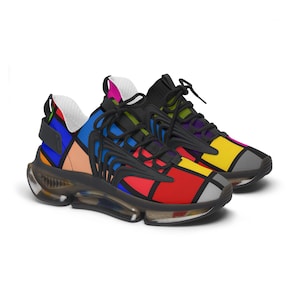 Beautiful Color Retro Square Women&#39;s Mesh Sneakers
