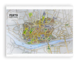 Postcard "A Map Of Porto"