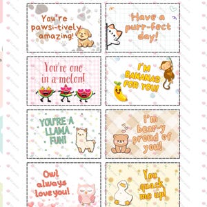 Lunchbox Notes for Kindergarten and Grade School Kids: Back To School Affirmation Cards