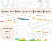 Dinosaur Homeschool Planner: Printable School Schedule (Digital Download)