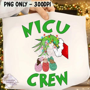 Nicu Crew Nurse Png, Nurse Christmas, Very Nurse Christmas, Png, Baby Nurse, Medical Christmas, Nurse Christmas, Festive Healthcare