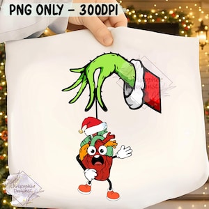 Nurse Christmas PNG, Green Guy Stole, Heart Cardiac, Nurse Holiday Png, Medical Christmas Design, Nurse Christmas PNG, Festive Healthcare