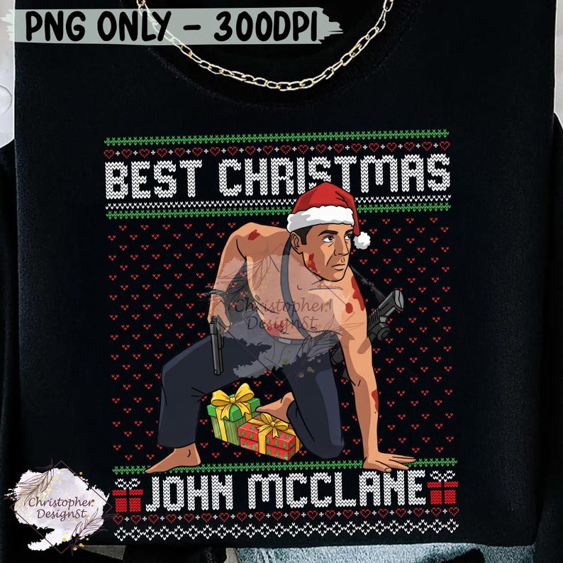 John mcclane christmas sweater