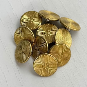20mm Metal Brass Gold Jean Button – Durable No-Sew Rivet Fastener for Denim, Jackets, Bags & DIY Projects