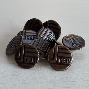 Bronze Metal Jean Denim Buttons with nails – Perfect for Denim , Jackets & DIY Project (17mm)