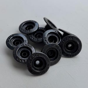 17mm Nickel Jean Buttons Black Buttons, Denim Jackets Fastener Buttons No Sew With Back Pin Rivet for Repair Clothing DIY Projects