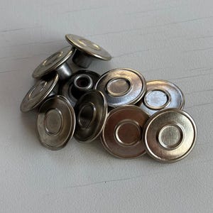 17mm Nickel Denim Jeans Buttons with nails for crafting denim jacket DIY projects
