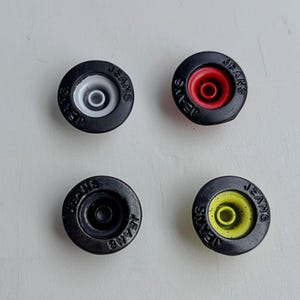 17mm Jean Buttons Multiple Color, Denim Jackets Fastener Buttons No Sew With Back Pin Rivet for Repair Clothing DIY Projects