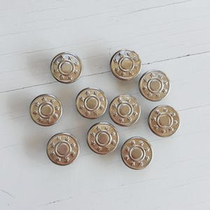 17mm Star Design Nickel Jean Button – Durable Metal Rivet for Denim, Jackets & DIY Crafts