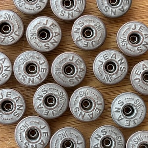 Copper Oxide Jean Buttons 17mm: Engraved Denim Tack Buttons